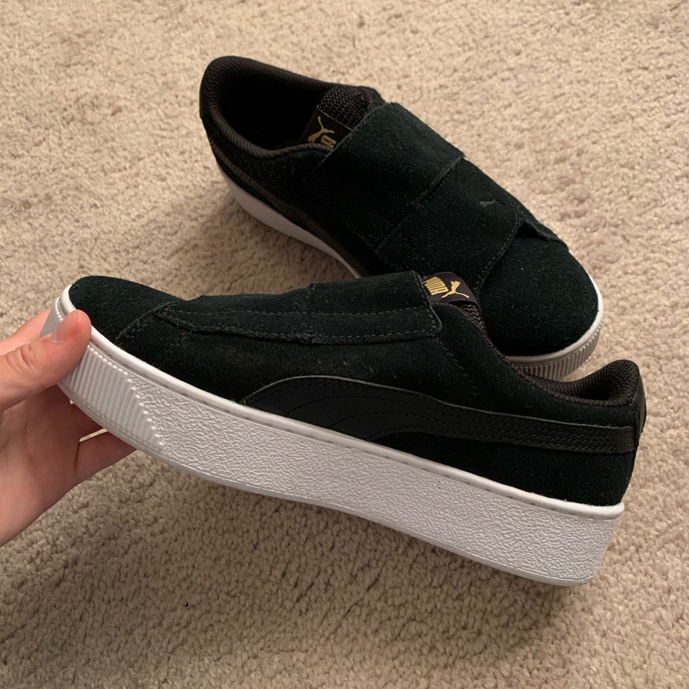 Platform Black and white Puma sneakers